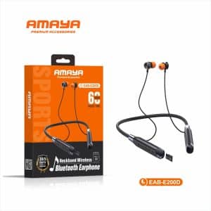 Neckband Wireless Bluetooth Earphones Amaya EAB-E200D – Magnetic Sports Earbuds with Long Battery Life