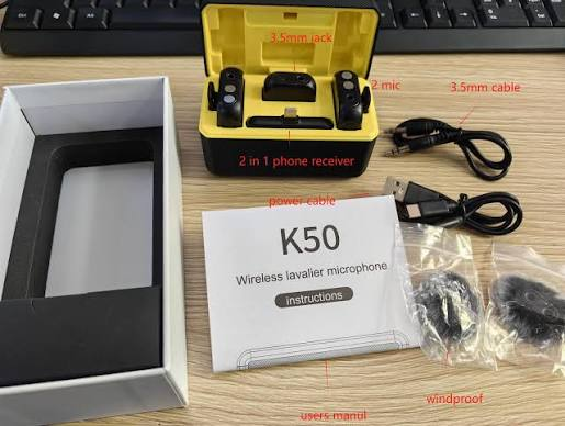 K50 Wireless Lavalier Microphone - Image 4