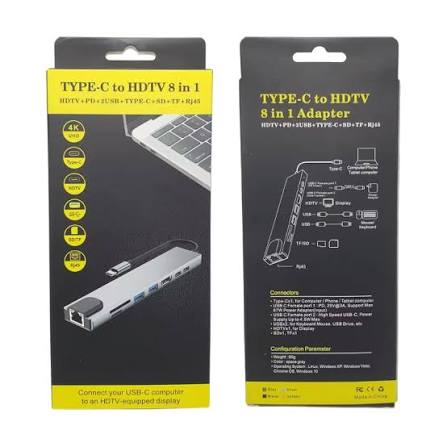 USB-C Hub 8-in-1 Multiport Adapter - Image 2