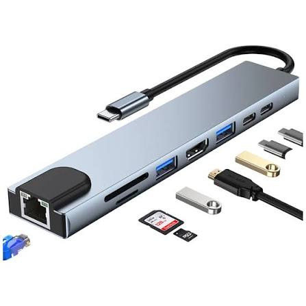 USB-C Hub 8-in-1 Multiport Adapter - Image 3