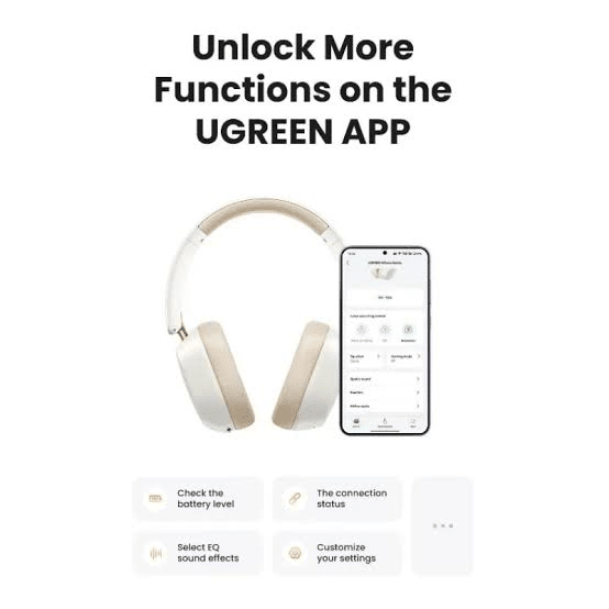 UGREEN HP203 HiTune Max5c ANC – White - Image 4